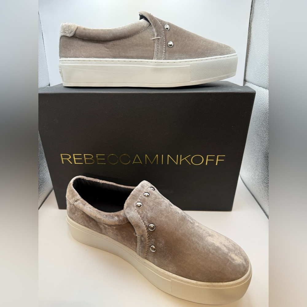 Rebecca Minkoff Noelle Stud Velvet slip on Shoes